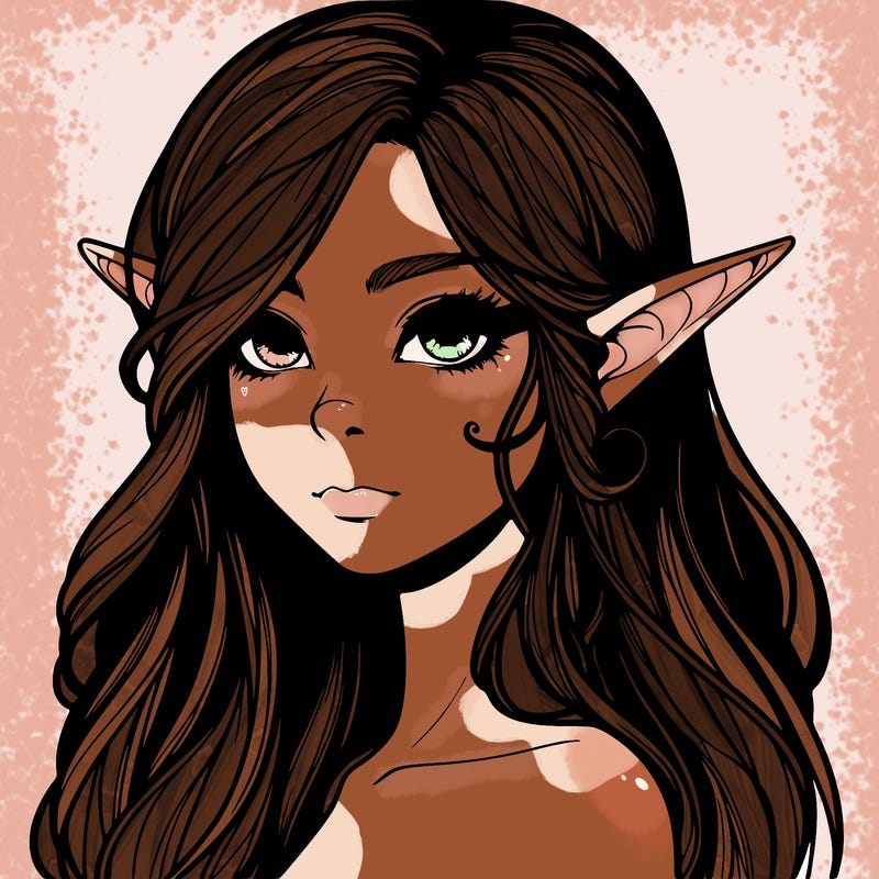 elf girl realistic dark fantasy