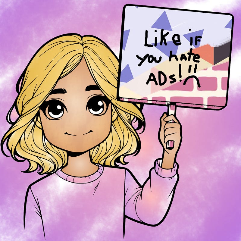 realistic girl holding up a sign