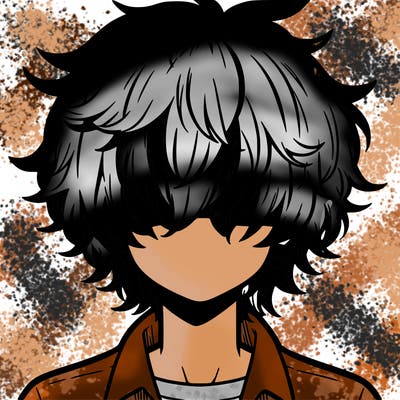 manga boy fluffy hair covering his eyes