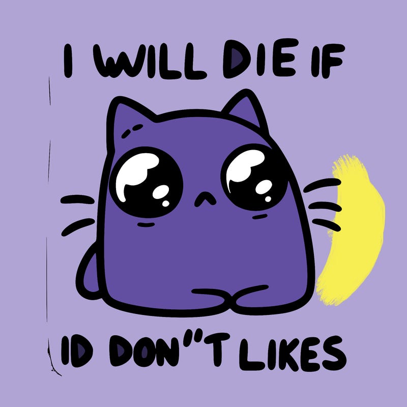 a cat that will die if we don’t get 10 likes