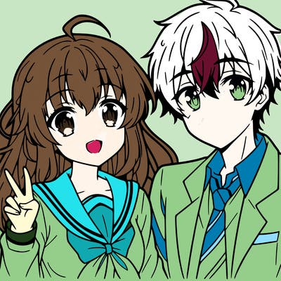 anime girl and boy