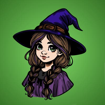 halloween realistic witch