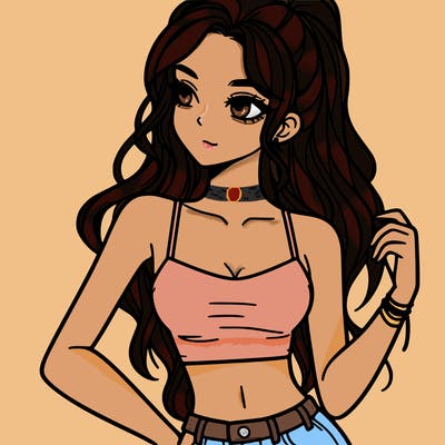 girl in crop top