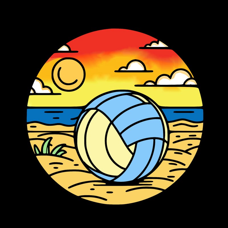 volleyball on a beach