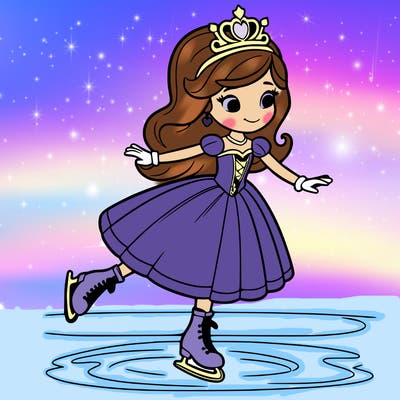 princess skating on ice