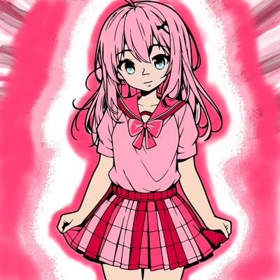 anime girl in skirt