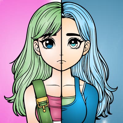 realistic girl split