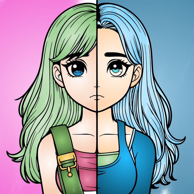 realistic girl split