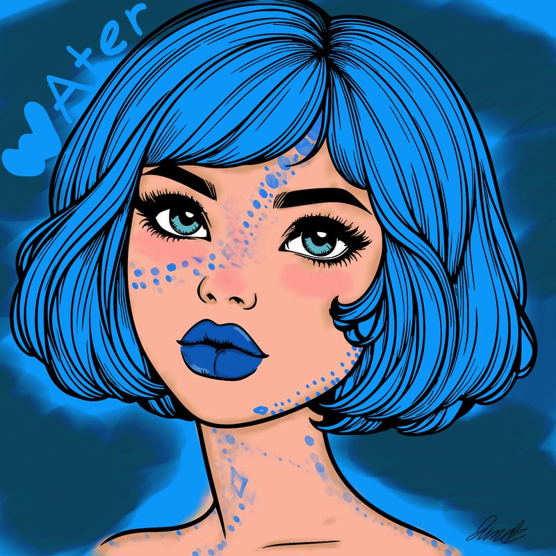 realistic girl with bob haircut and lips