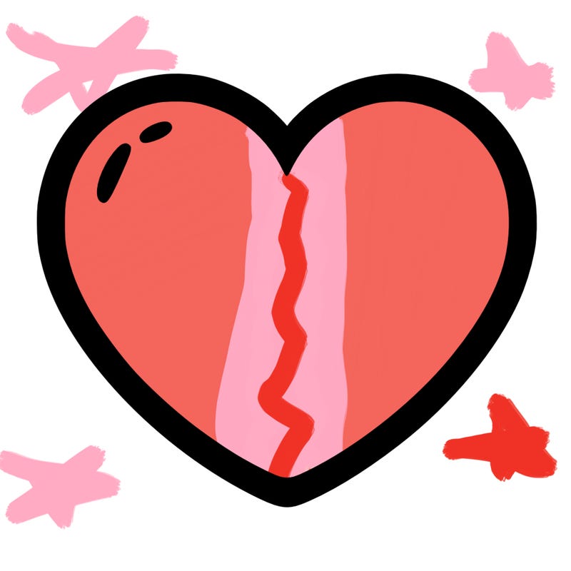 a blank heart