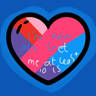 a blank heart