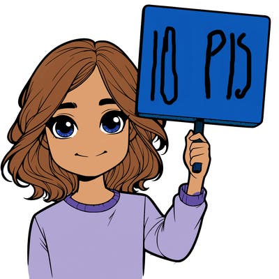 realistic girl holding up a sign