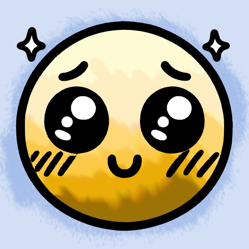 blushing emoji face