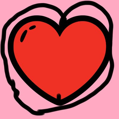 a blank heart