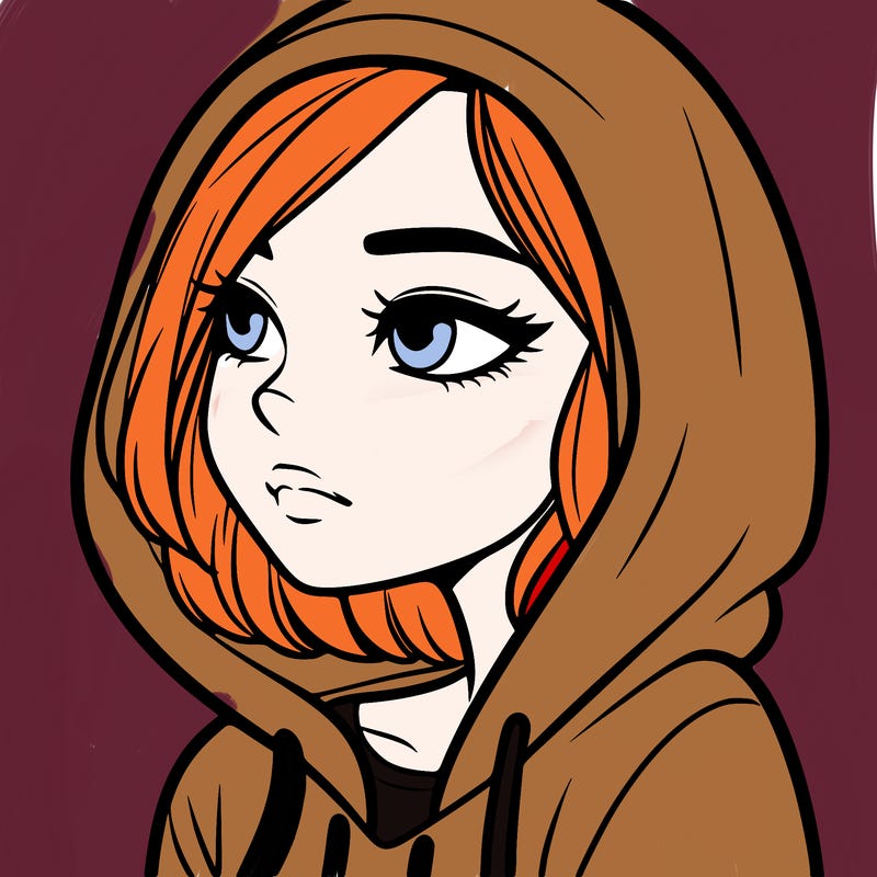 a woman wearing a hoodie