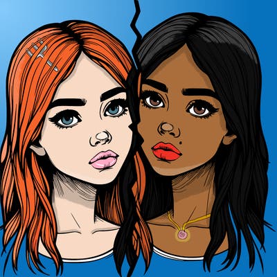 realistic girl split