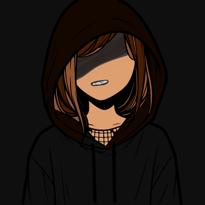 faceless girl in hoodie