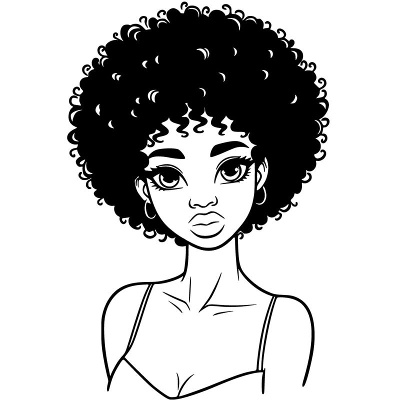 black woman with short hair