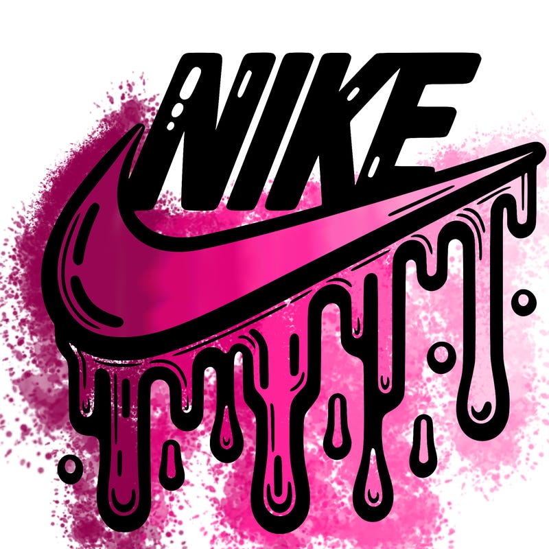 dripping nike logo