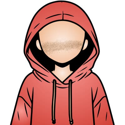 faceless girl in hoodie