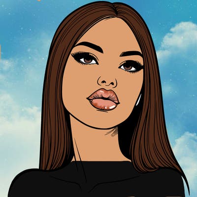 realistic woman with full lips