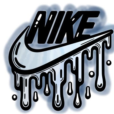 dripping nike logo