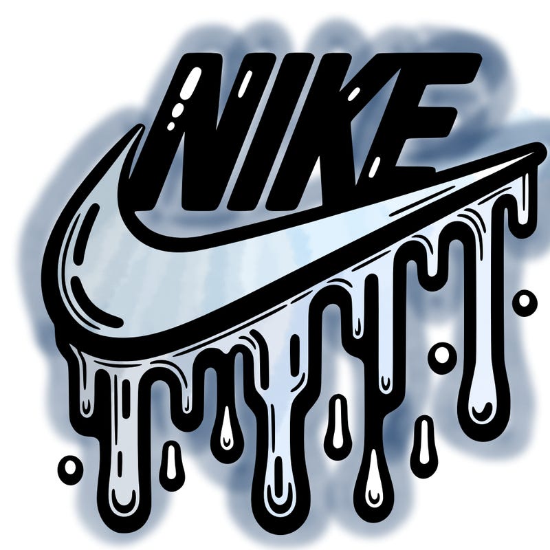 dripping nike logo