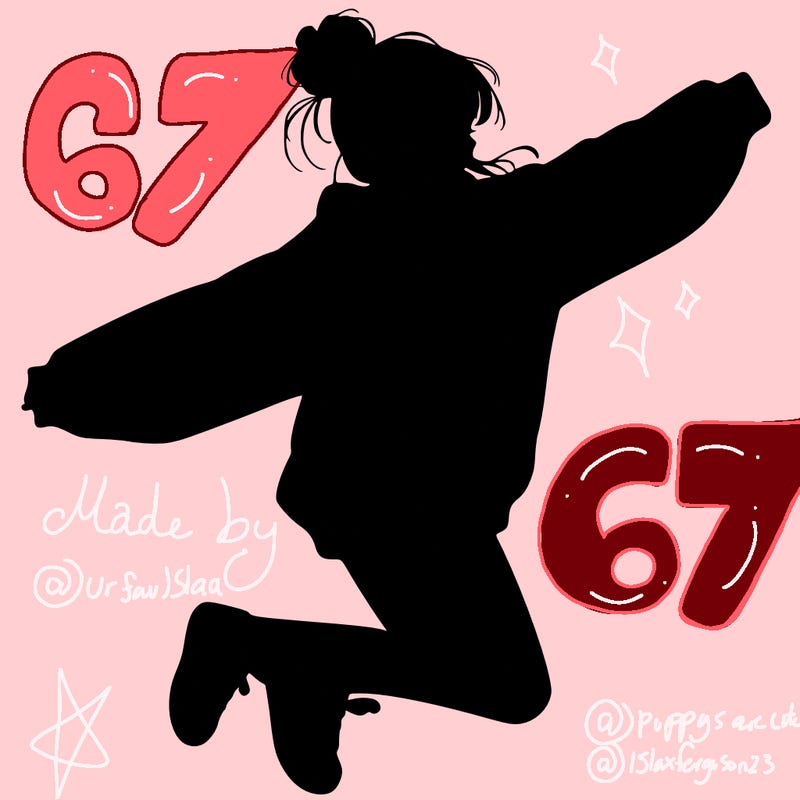 realistic girl jumping with a bun and oversized sweatshirt