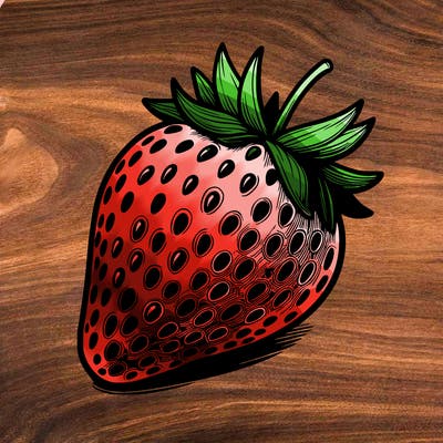 realstic strawberry