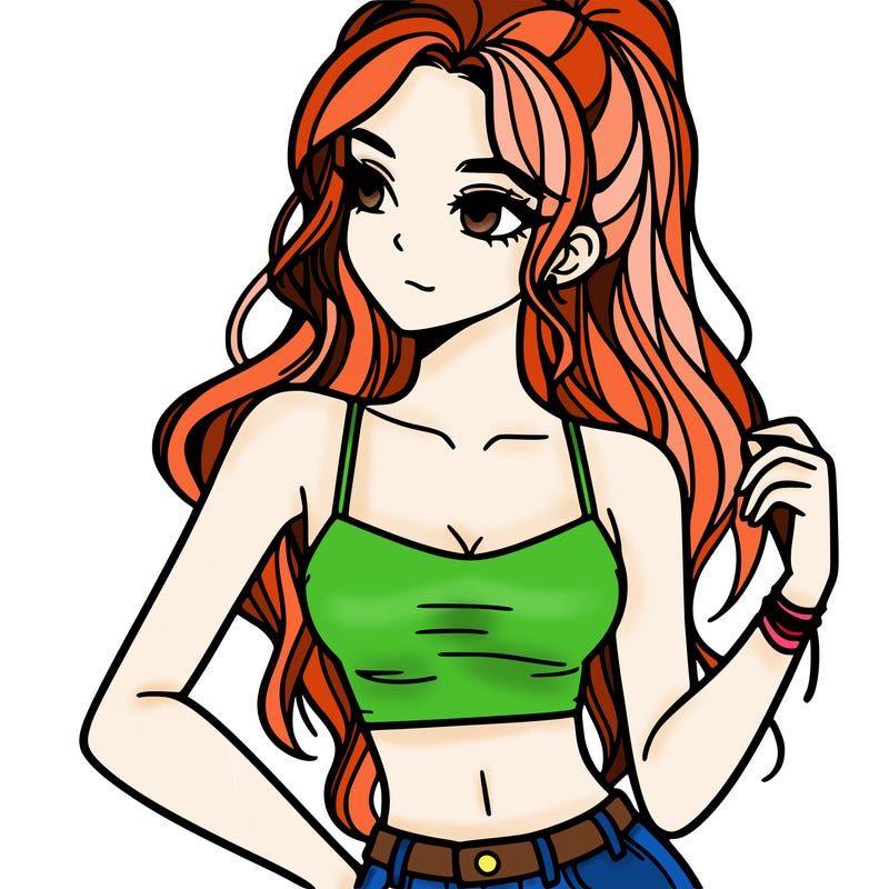 girl in crop top