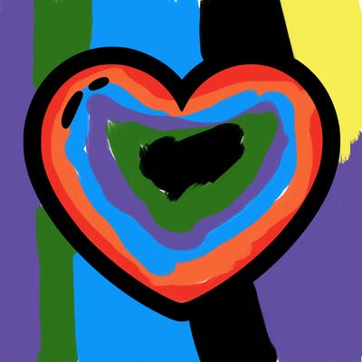 a blank heart