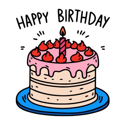 happy birthday simple cake