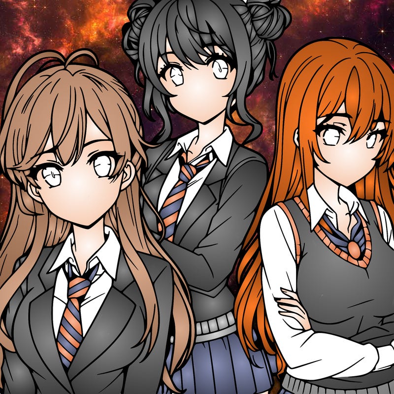 anime girls teenagers