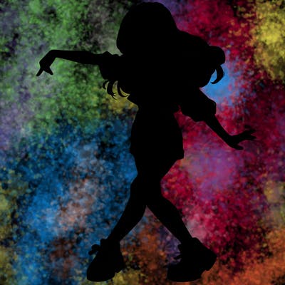 realistic girl danceing