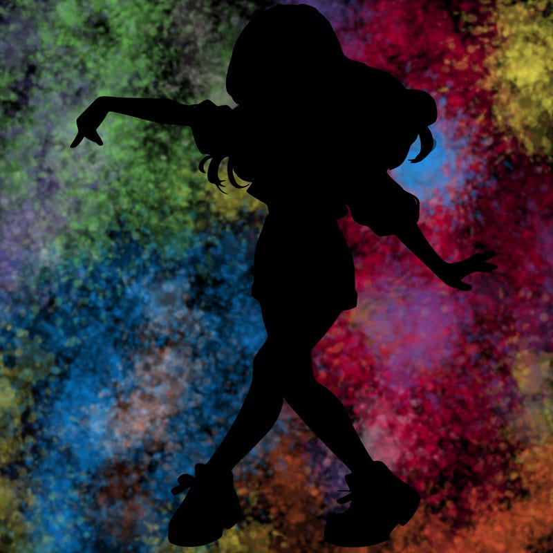 realistic girl danceing