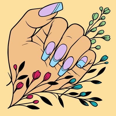 nails with french tip