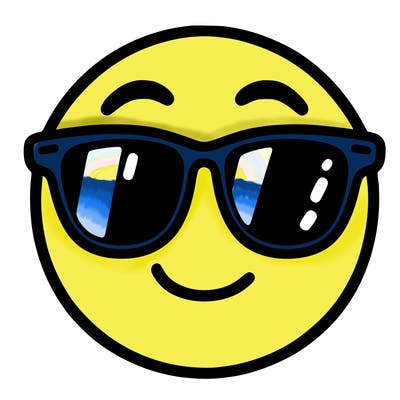 emoji with sunglasses