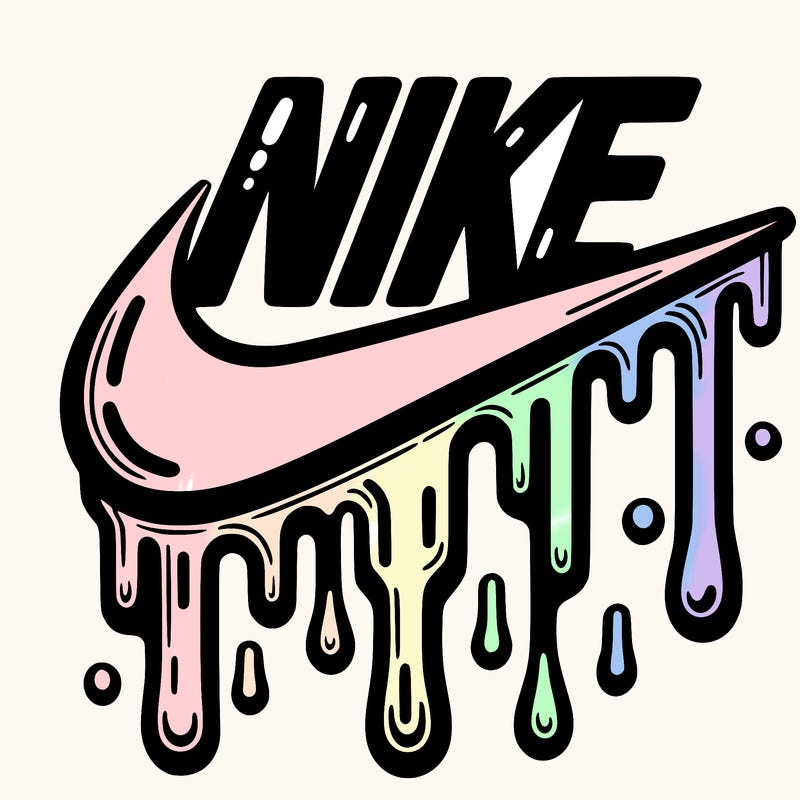 dripping nike logo