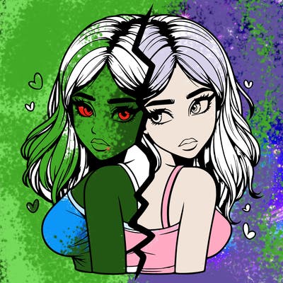 realistic girl split