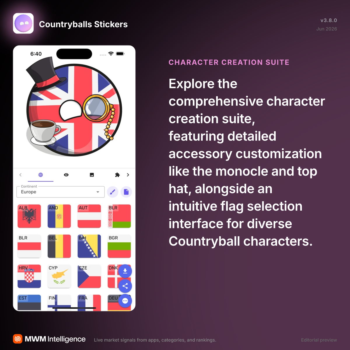Countryballs Stickers - Entertainment App | MWM