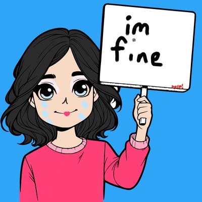 realistic girl holding up a sign