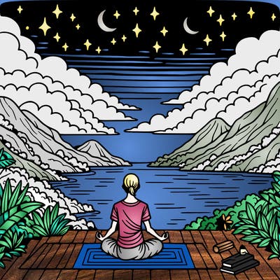 yoga with a pretty view