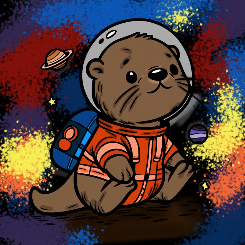 otter in a space suit