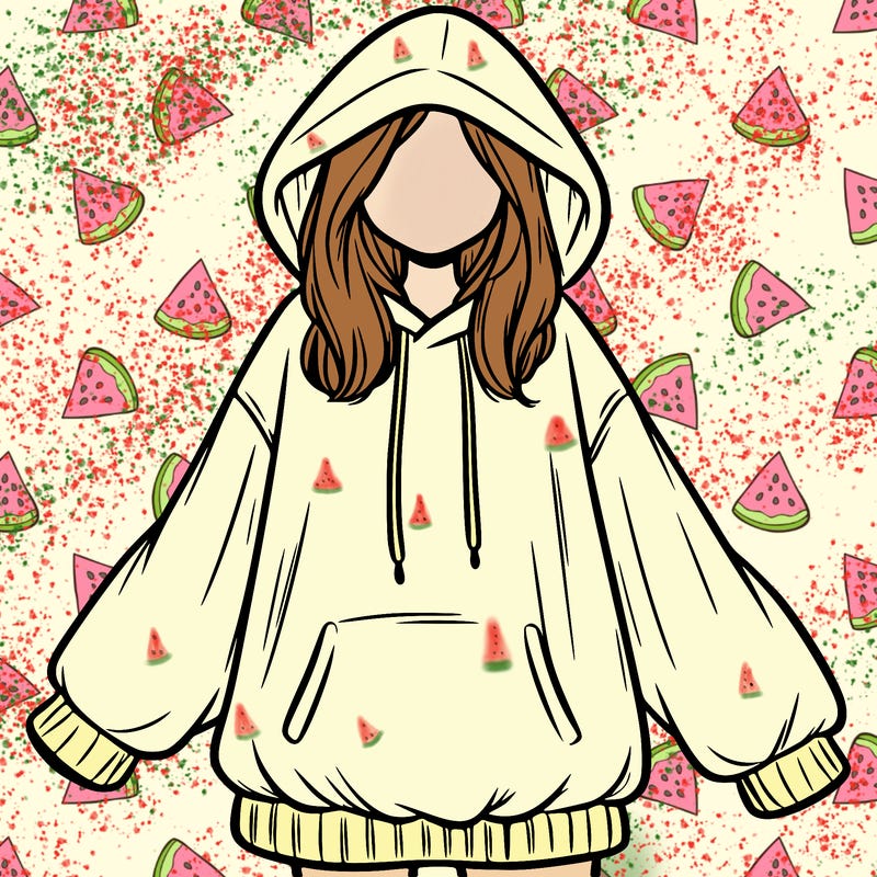 girl in oversized hoodie