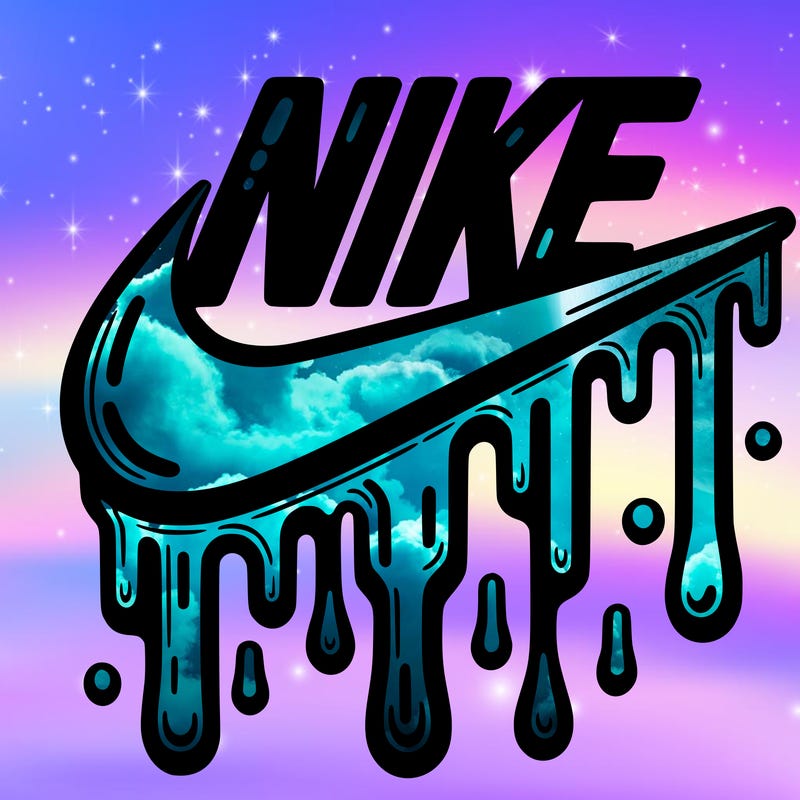 dripping nike logo