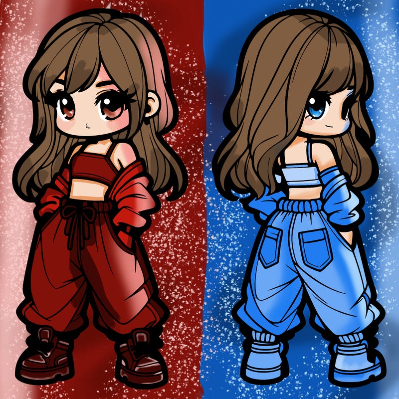 girl in crop top and baggy pants