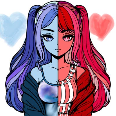 realistic girl split