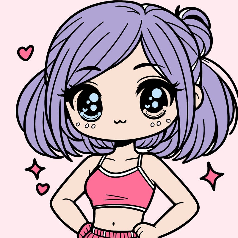 cute girl with crop top