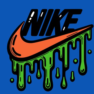 dripping nike logo