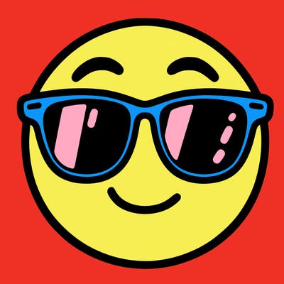 emoji with sunglasses